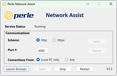 Network Assist service manager  screenshot