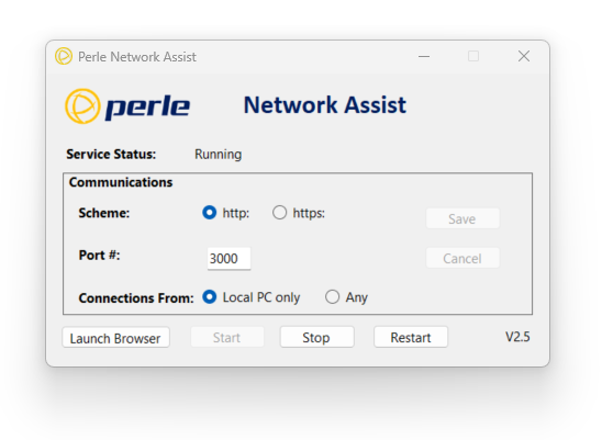 Network Assist service manager  screenshot