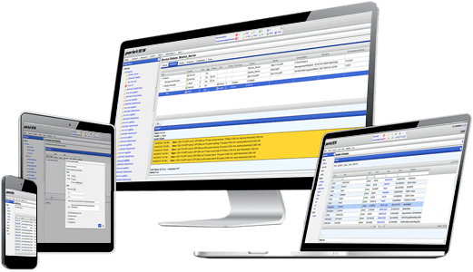 PerleView centralized management platform access through desktop, laptop, tablet or phone